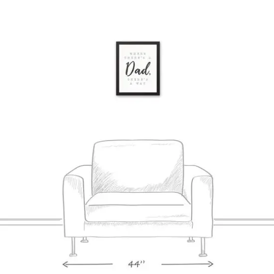 Dad Way Black Framed Canvas {5}
