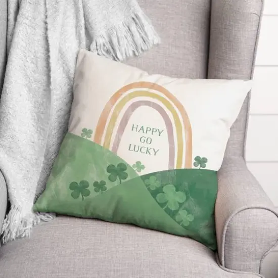 Happy Go Lucky St. Patrick's Day Throw Pillow {3}