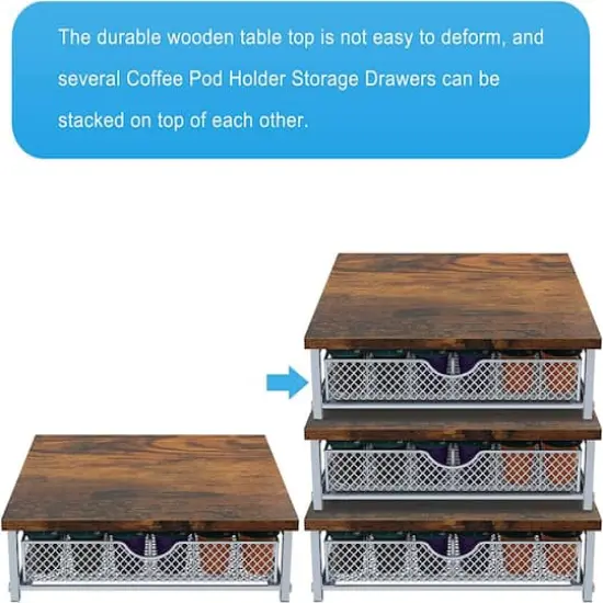 NEX&trade; Silver Single-Layer Coffee Pod Holder without Cup Holder {5}