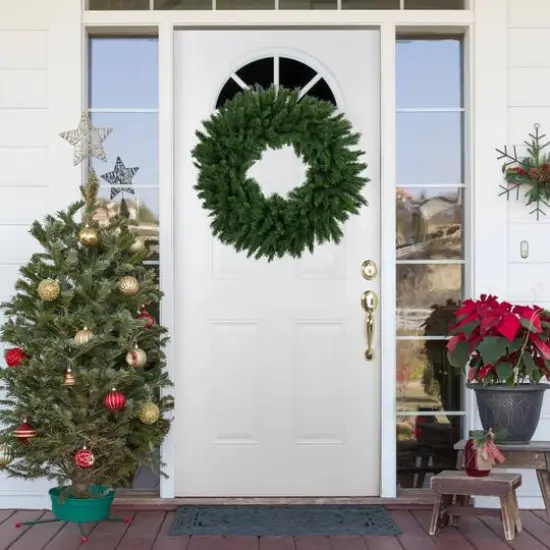 36" Lush Mixed Pine Artificial Christmas Wreath {6}