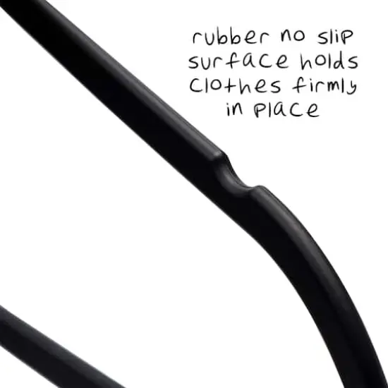 Honey Can Do Black Slim Profile Rubber Hangers, 30ct. {7}