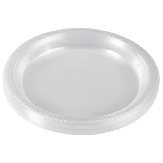 JAM Paper 7" Plastic Party Plates, 20ct. Clear {4}