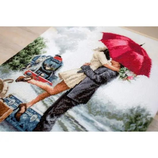 Luca-s Couple On Train Station Counted Cross Stitch Kit {8}