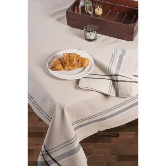 DII&reg; French Stripe Cloth Dinner Napkins, 6ct. Black/Cream {8}