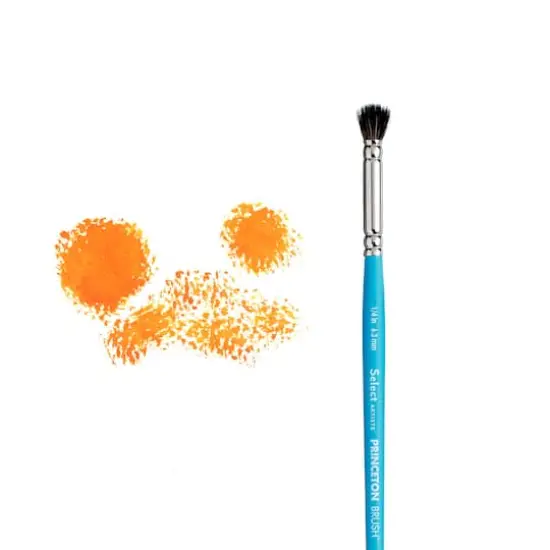 Princeton&trade; Select&trade; Artiste Series 3750 Short Handle Deerfoot Stippler Brush {4}