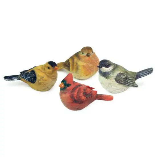 5" Realistic Painted Tabletop Bird Figurines Set {4}