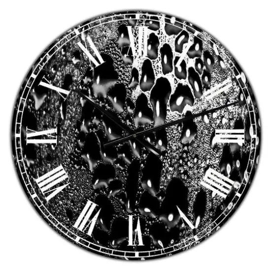Designart 'Abstract Droplets 15 Oversized Modern Wall Clock {2}