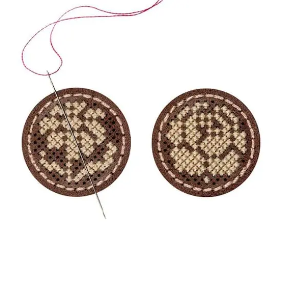 Wonderland Crafts Garden Flower Magnetic Needle Holder Embroidery Kit, 2ct. {3}