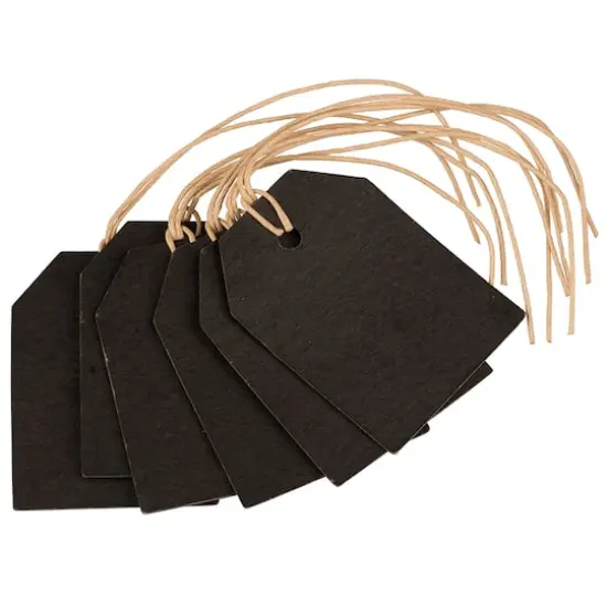JAM Paper Black Small Recycled Kraft Gift Tags with Twine String, 6ct. {4}