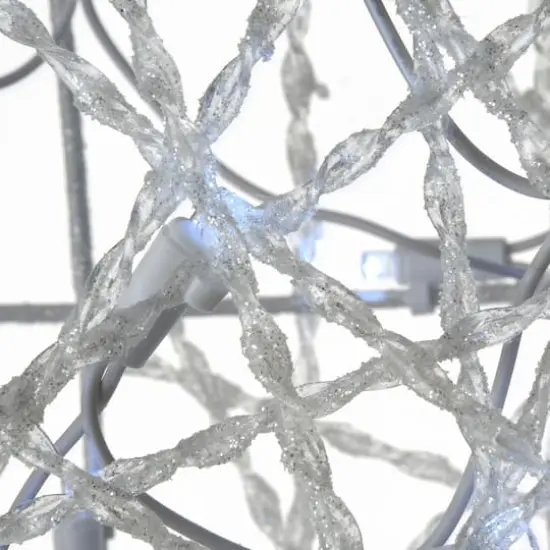 50" Glitter Moose Decoration, White Twinkling LED Lights {4}