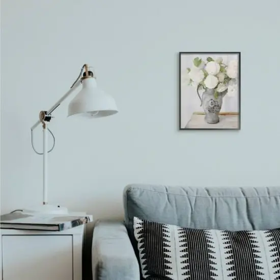 Stupell Industries White Hydrangea Bouquet Wall Art in Black Frame {3}