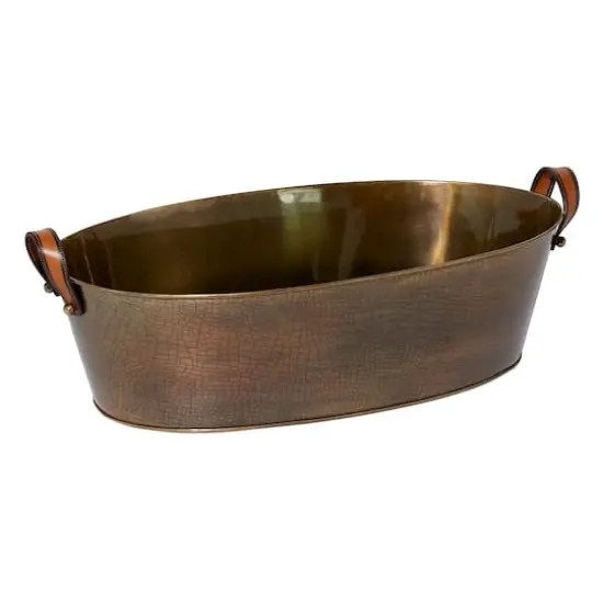 31" Bronze Metal Contemporary Wine Holder Bucket {3}
