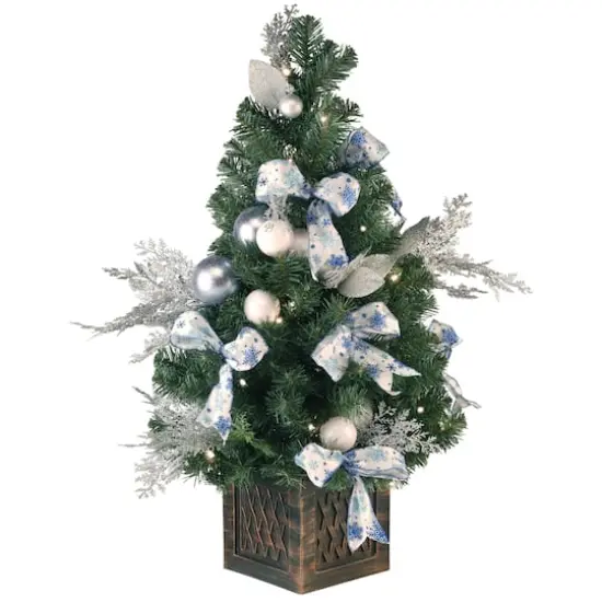 3ft. Pre-Lit Decorative Collection Ornament Artificial Christmas Tree, Clear Lights {1}
