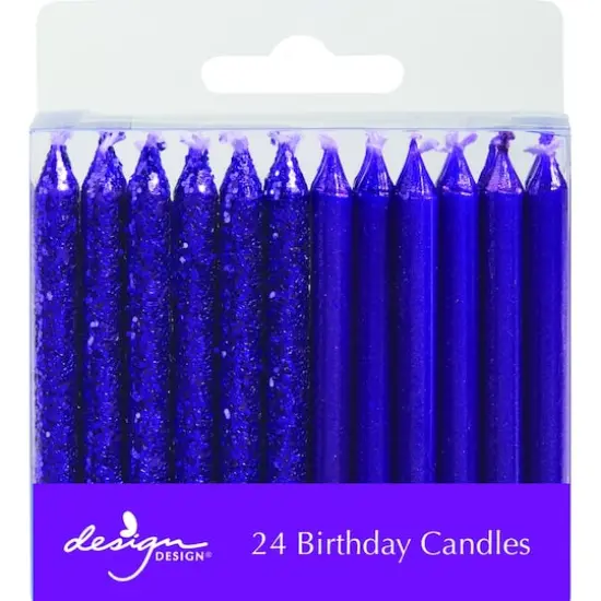 Design Design Birthday Candle Sticks Set Purple {1}
