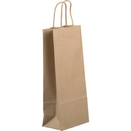 JAM Paper Kraft Paper Wine Gift Bag, 100ct. {1}