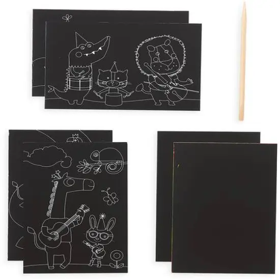 OOLY Mini Scratch & Scribble Safari Party Art Kit {3}