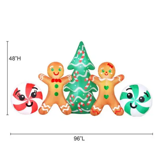 48" Airflowz Inflatable Gingerbread Couple Scene {7}