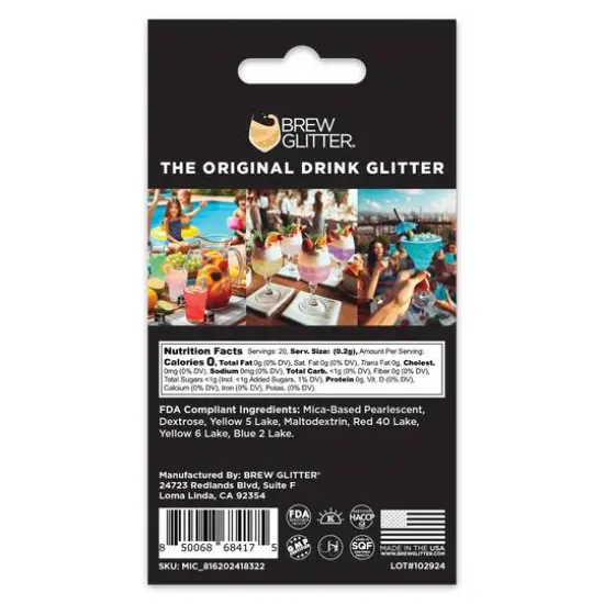 Bakell&reg; Brew Glitter&reg; Edible Drink Glitter Gold {6}