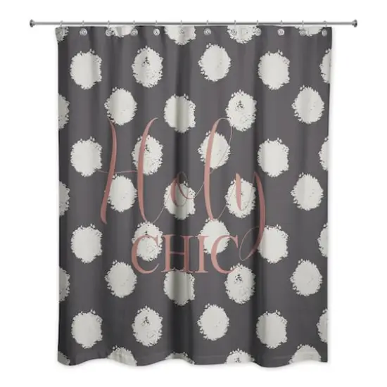 Holy Chic Polka Dots Shower Curtain White/Black {1}