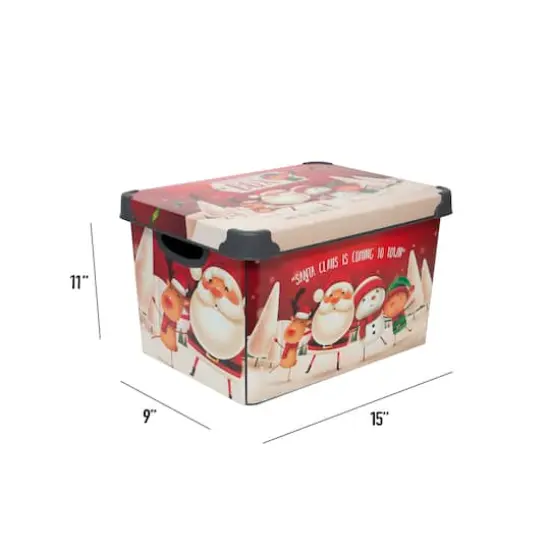 Simplify Santa Clause is Coming to Town Storage Tote Bin {8}