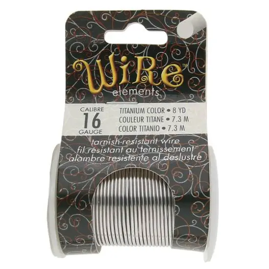 The Beadsmith&reg; Wire&trade; Elements 16 Gauge Tarnish-Resistant Wire Titanium {1}