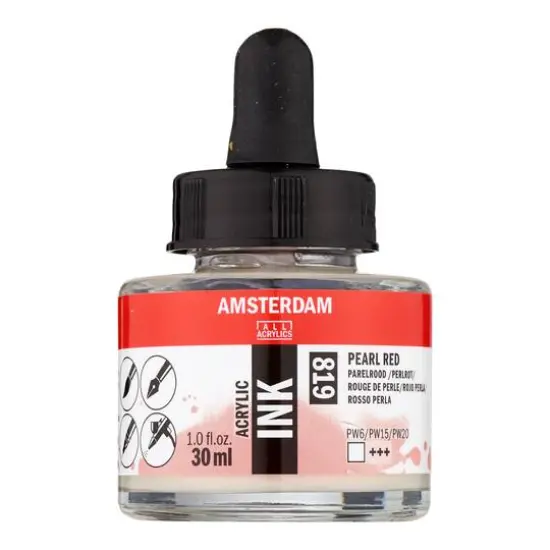 Amsterdam Acrylic Ink, 1oz. 819 Pearl Red {1}