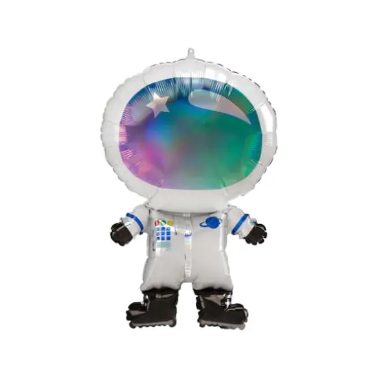 30" Iridescent Astronaut Holographic Foil Balloon {1}