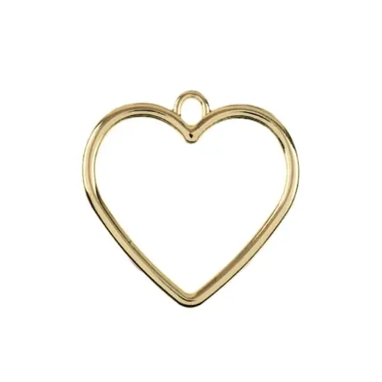 John Bead Beadwork Findings Gold Heart Pendant, 5ct. {1}