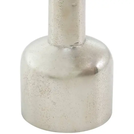 Silver Aluminum Taper Candle Holder with Rounded Bases Set {8}