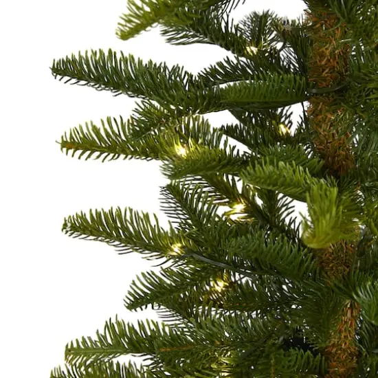 6ft. Pre-Lit Alaskan Alpine Artificial Christmas Tree, Clear LED Lights {4}