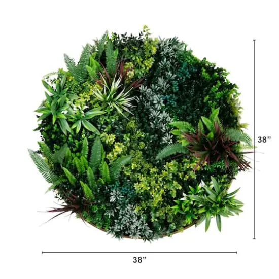 38" Framed Virgin Islands Artificial Living Wall Art Panel {3}