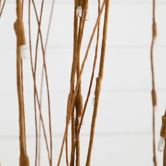 6ft. Pre-Lit Willow Artificial Christmas Tree, Warm White LED Lights {5}