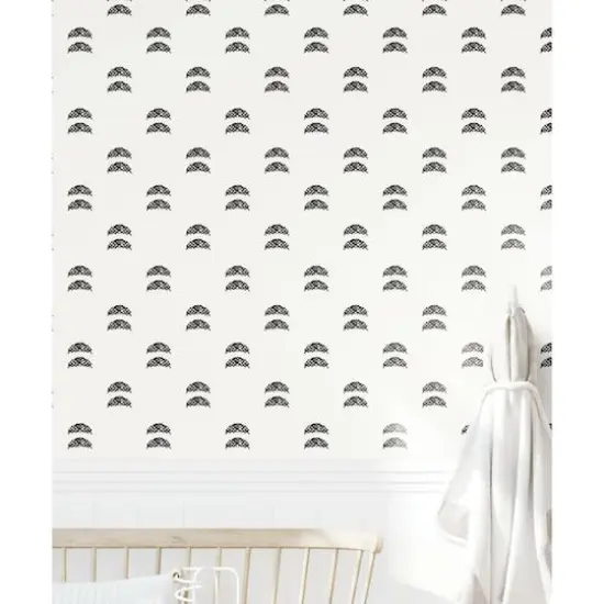 RoomMates Rose Lindo Half-Moon Peel & Stick Wallpaper Black {4}