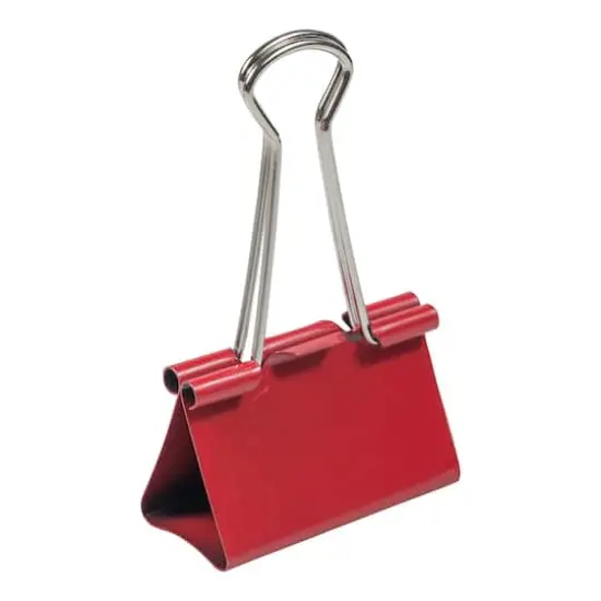 JAM Paper 1.5" Binder Clips, 12ct. Red {5}