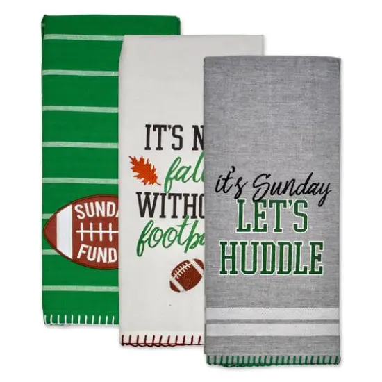 DII&reg; Sunday Football Dishtowels Set {3}