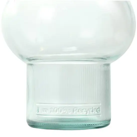 Clear Small Bubble Ribbed Recycled Glass Vase Set {12}