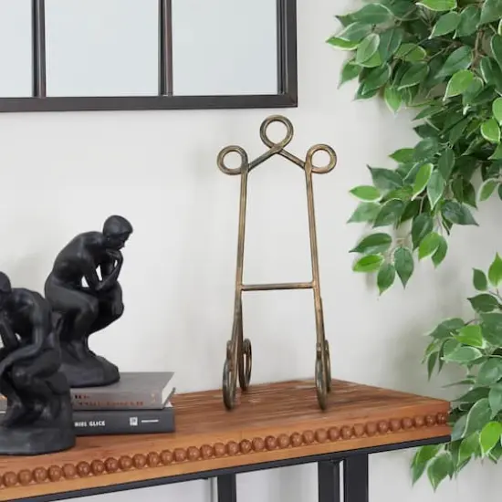 16" Gold Metal Traditional Easel {3}