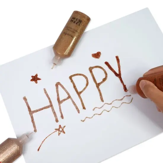 Mixed Glitter Glue, 3ct. by Recollections&trade; Rose Gold {4}