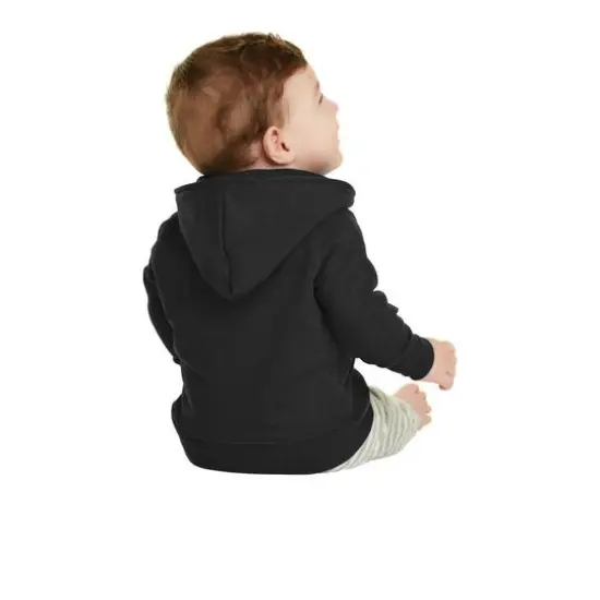 Port & Company&reg; Core Fleece Full-Zip Hooded Infant Sweatshirt Jet Black {6}
