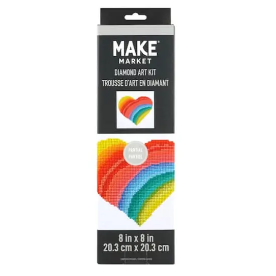 Rainbow Heart Diamond Art Kit by Make Market&reg; {4}