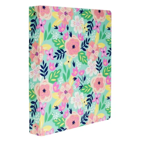 Steel Mill & Co.&reg; Mint Floral 3-Ring Binder {1}