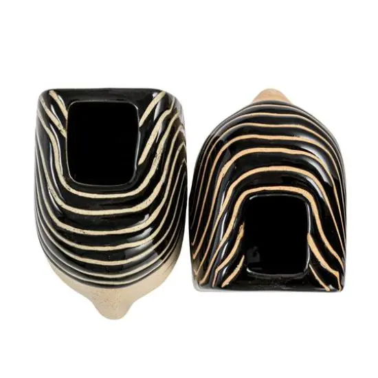 Hello Honey&reg; 7" Multicolor Painted Stoneware Head Vase Bookends {5}