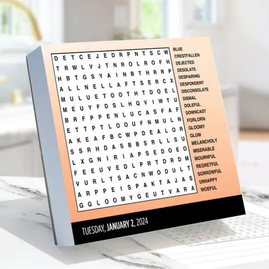 TF Publishing 2024 Word Search Puzzles Daily Desktop Calendar {3}