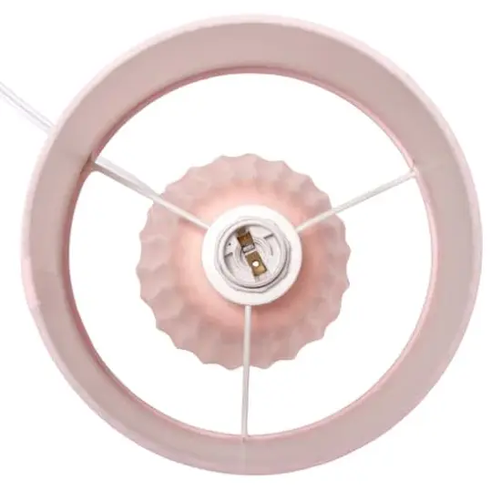 Simple Designs 11" Mini Ceramic Pastel Table Lamp Light Pink {12}