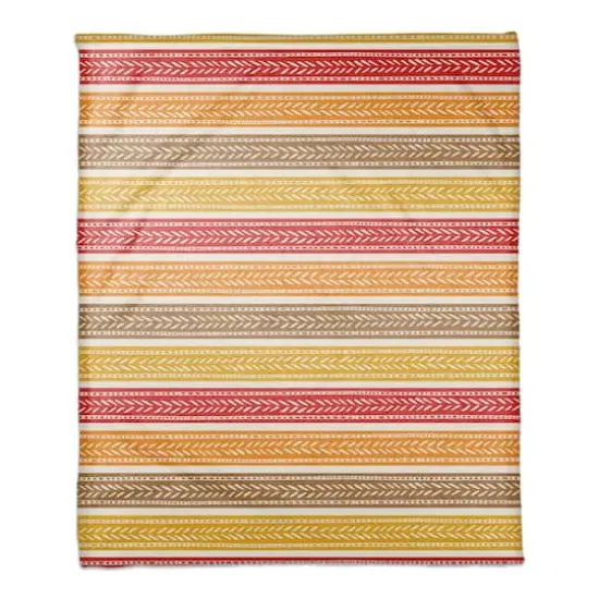 Fall Stripes Coral Fleece Blanket {1}