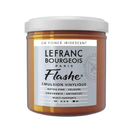Lefranc & Bourgeois Flashe&reg; Matte Artist's Color, 125mL Iridescent Deep Gold {1}