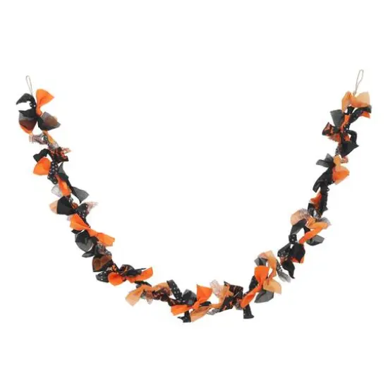6ft. Orange & Black Fabric Garland by Ashland&reg; {1}