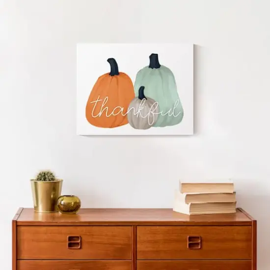 Thankful Pumpkins Canvas Wall Art {5}
