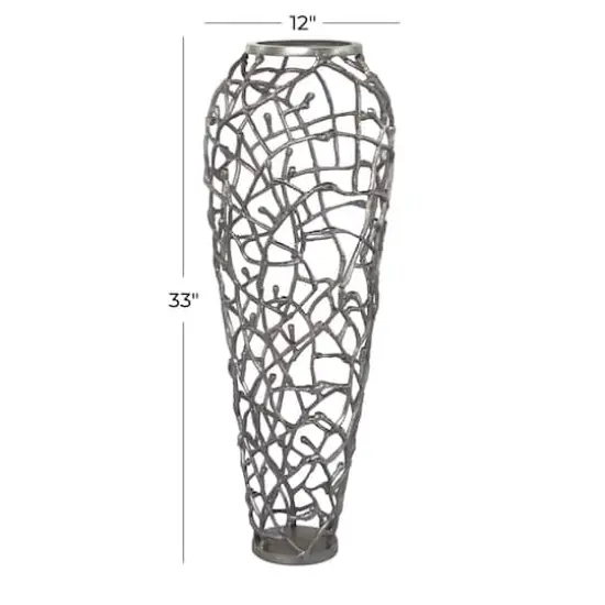 Gold Contemporary Vase, 12" x 12" x 33" {7}