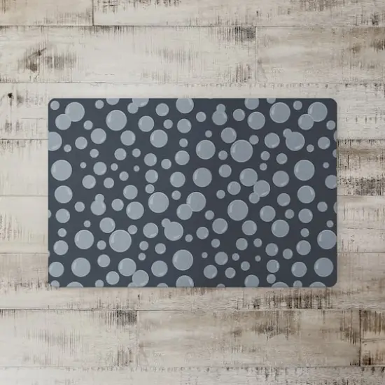 Bubbles All Over Navy Floor Mat {3}